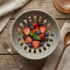 Earthy Reactive Glaze Ceramic Berry Bowl