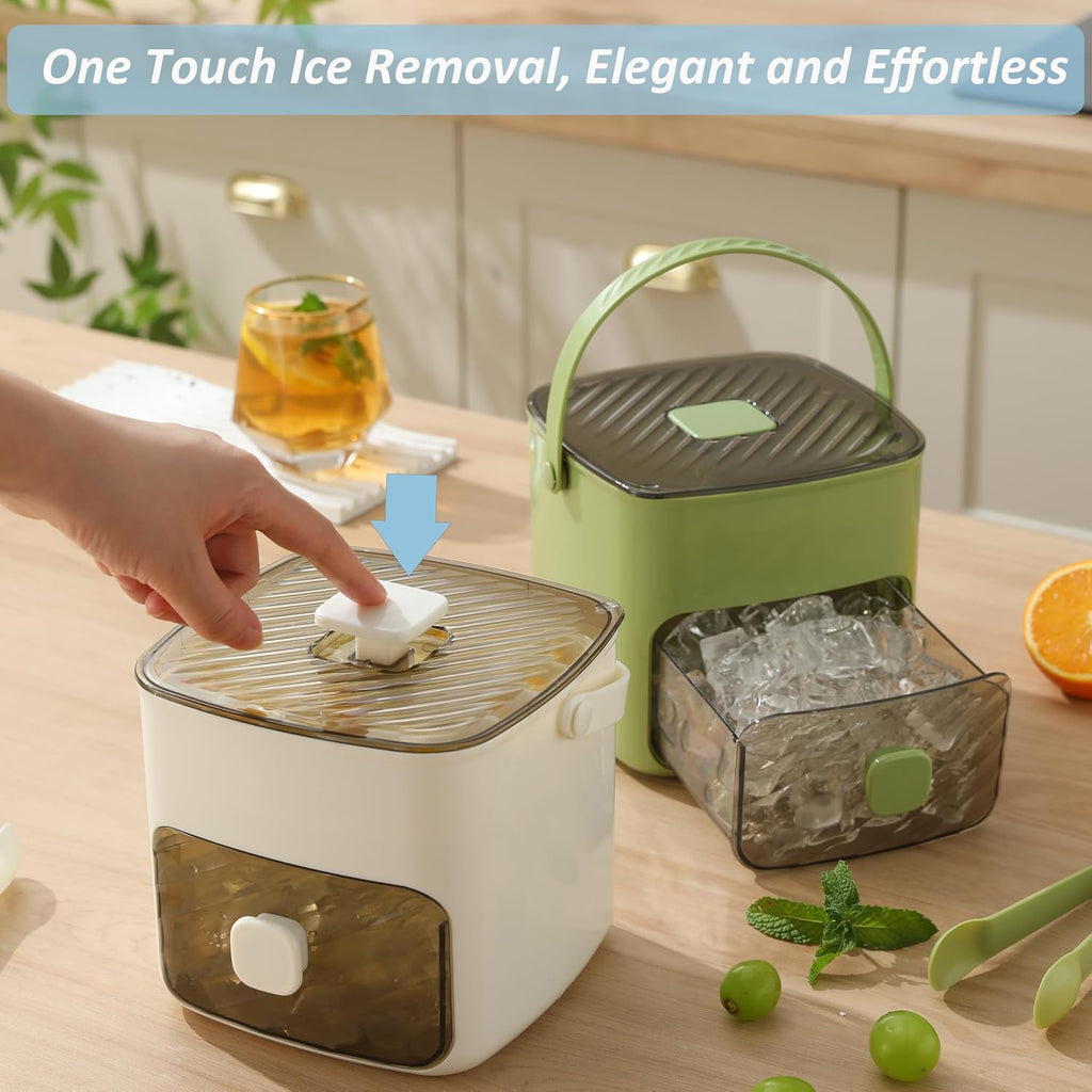 🎁 Last Day Sale 50% OFF : 🧊❄️Ice Cube Tray with Lid and Bin – Make Ice-Making Simple