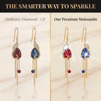 ⚡ 90% OFF Flash Sale: The Royal Peacock: Sapphire-Hued Teardrop Drop Earrings
