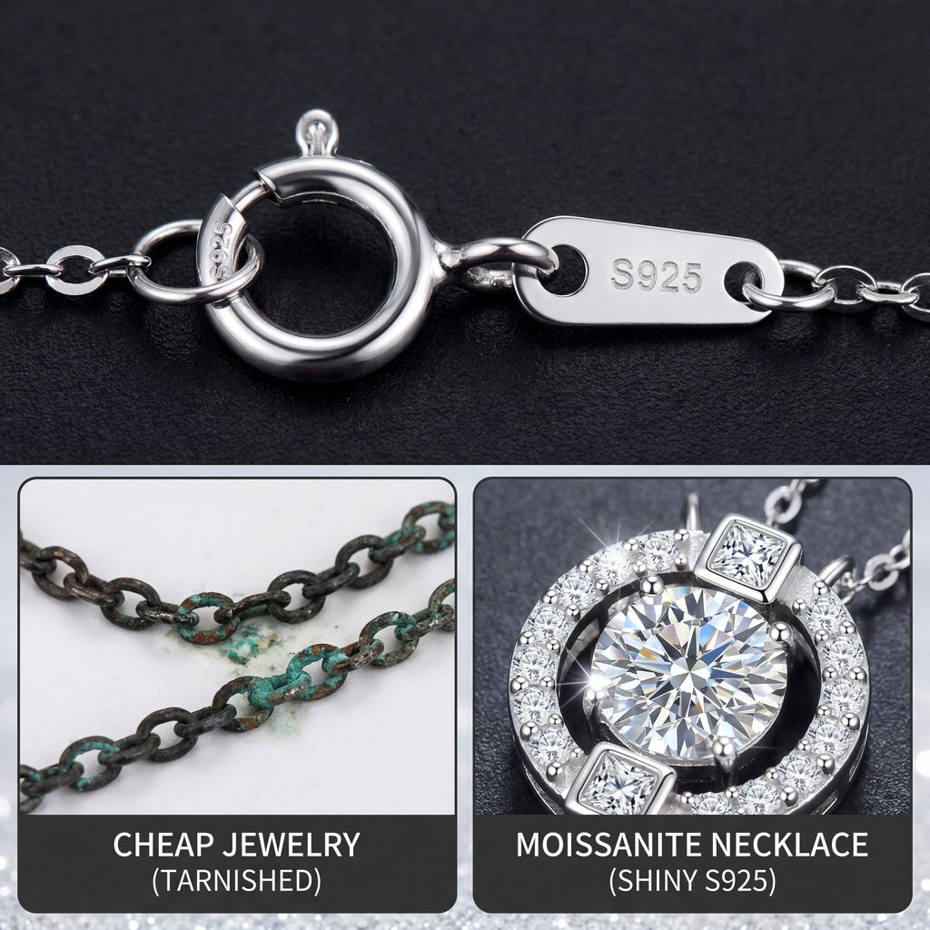 🔥 90% OFF TODAY:  The "Beating Heart" 1-Carat Moissanite Solitaire Necklace💎