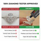 🔥 LAST DAY 90% OFF: Artisan Dual-Focus Travel-Safe Flawless Lab-Grown Diamond Water Drop Crown Ring in 14K Gold Over 925 Silver