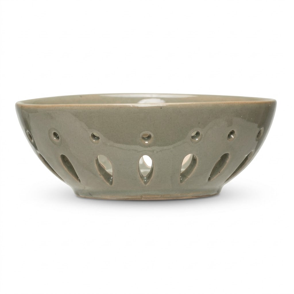 Glossy Celadon Ceramic Berry Bowl