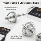 Last Day Sale🔥90% OFF-4.00 CTW Classic Round Lab-Created Diamond Stud Earrings - Secure 4-Prong & Hypoallergenic