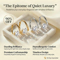 🔥 LAST DAY 90% OFF: The Signature "Everlasting Brilliance" 18K Gold Huggies