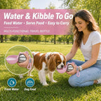 🎁 Last Day Sale 50% OFF : Portable Dog Water Bottle, 10 oz Stainless Steel Pet Travel Dispenser with Silicone Foldable Bowl, Leak Proof Tumbler, Dog Walking Accessories for Hiking and Small Pets