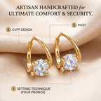 🔥 LAST DAY 90% OFF: The Signature "Everlasting Brilliance" 18K Gold Huggies