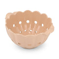 Scalloped Blush Ceramic Berry Bowl