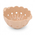 Scalloped Blush Ceramic Berry Bowl