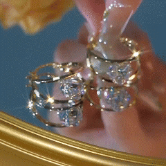 🔥 LAST DAY 90% OFF: 1-Second Easy-Snap VVS1 Flawless Moissanite Suspended Hoop Earrings in Triple 14K Gold over 925 Silver