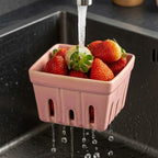 Pastel Blush Ceramic Farmer's Market Berry Basket