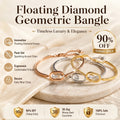 🔥 LAST DAY 90% OFF : Floating Diamond Geometric Bangle – Timeless Luxury &amp; Kinetic Brilliance