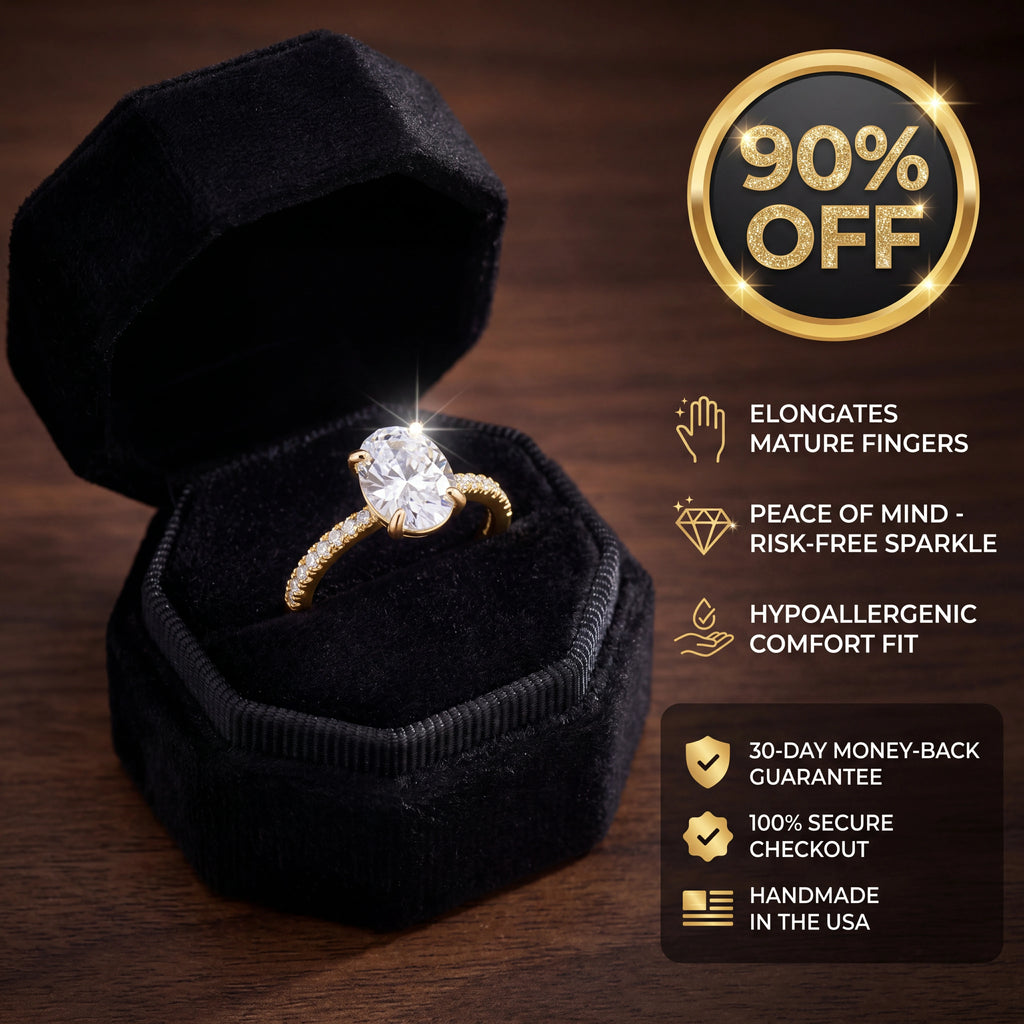 🔥 90% OFF TODAY:  The Radiant 4.50-Carat Premium Diamond Simulant Ring - 14K Gold Plated
