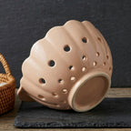 Scalloped Blush Ceramic Berry Bowl