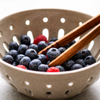 Neutral Sandstone Ceramic Berry Bowl