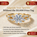 🔥 LAST DAY 90% OFF: Star-Burst Tarnish-Free Flawless VVS1 D-Color Vintage Eternity Ring in 14K Gold Over Silver