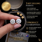 Last Day Sale🔥90% OFF-4.00 CTW Classic Round Lab-Created Diamond Stud Earrings - Secure 4-Prong & Hypoallergenic