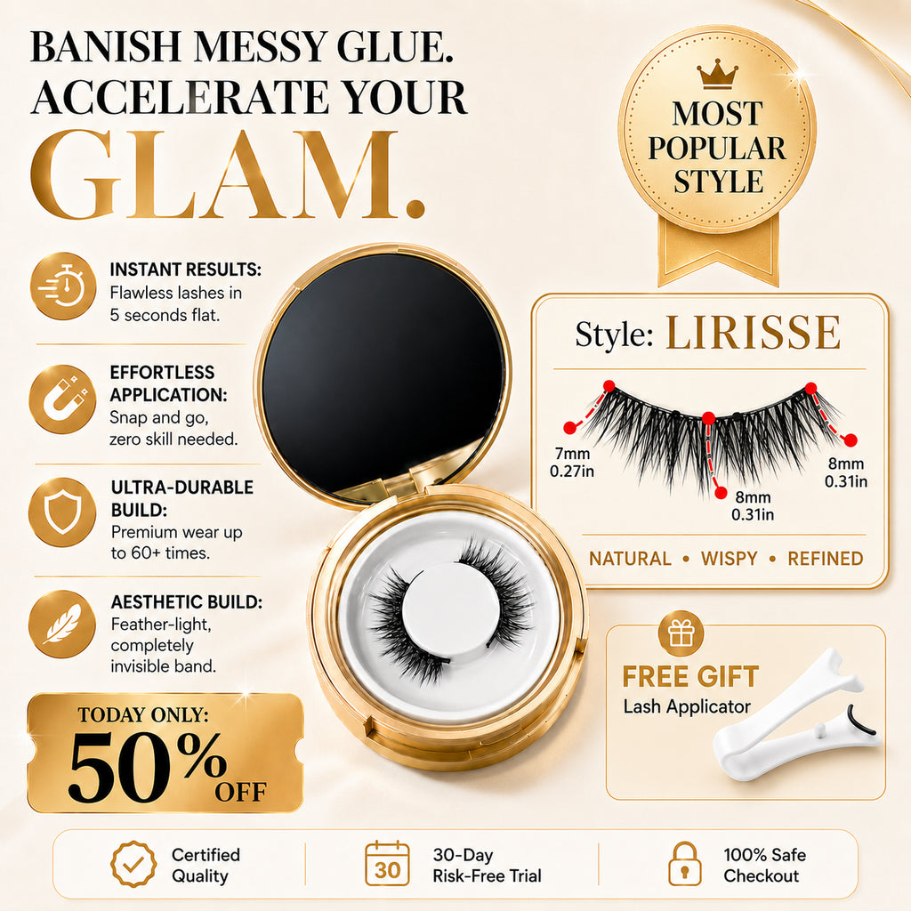🔥 50% OFF TODAY: 5-Second Glueless Perfect Eye Makeup Magnetic Lashes (Dual Micro-Magnet)