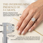 Last Day Sale🔥-90% OFF-The Anniversary Upgrade: 5-Carat Flawless Radiant Cut Moissanite Ring (Hidden Halo, VVS1)