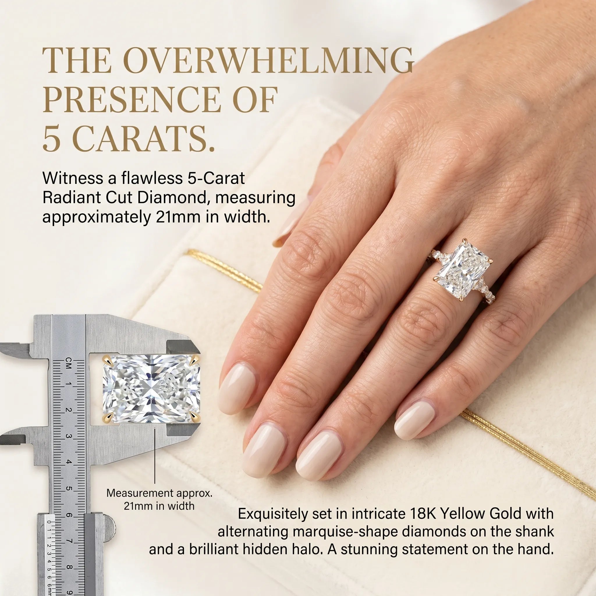 Last Day Sale🔥-90% OFF-The Anniversary Upgrade: 5-Carat Flawless Radiant Cut Moissanite Ring (Hidden Halo, VVS1)