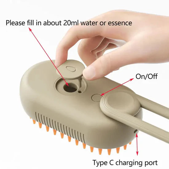 🔥 TODAY ONLY 50% OFF：Stop Flying Fur Instantly - 3-in-1 Steamy Pet Brush