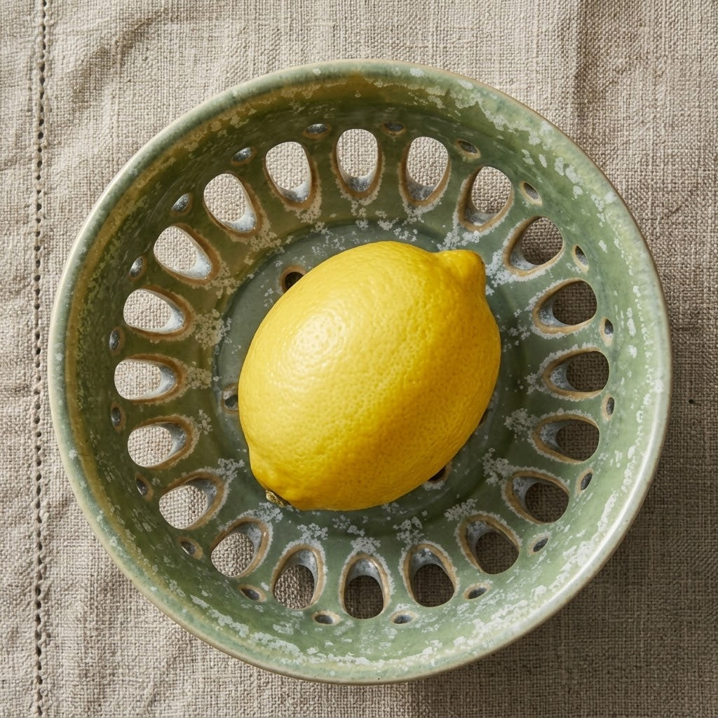 Artisanal Reactive Glaze Ceramic Berry Bowl