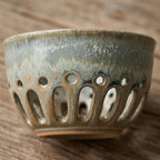 Earthy Reactive Glaze Ceramic Berry Bowl