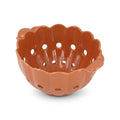 Scalloped Terracotta Ceramic Berry Bowl