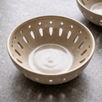 Neutral Sandstone Ceramic Berry Bowl