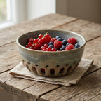 Earthy Reactive Glaze Ceramic Berry Bowl