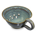 Artisanal Blue Reactive Glaze Handled Berry Bowl
